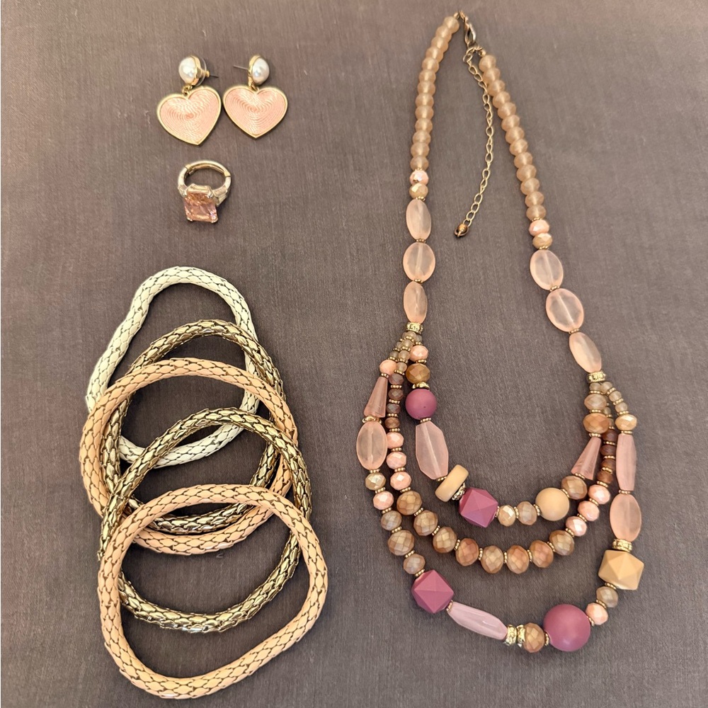 Chic Multi-Color Beaded Necklace Set